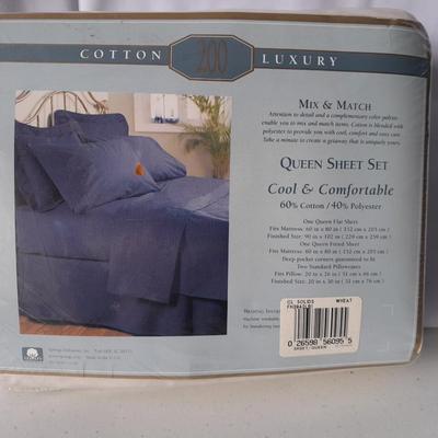 Cotton Luxury QUEEN SIZED Sheet set - Brand new in package!