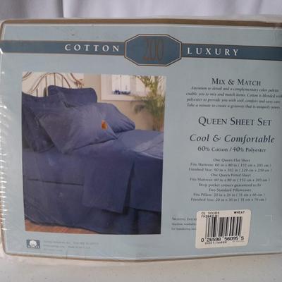Cotton Luxury QUEEN SIZED Sheet set - Brand new in package!