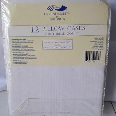 A DOZEN BRAND NEW Pillowcases - Dependability designed expressly for the Hospitality Industry - AIR B&B!