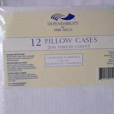 A DOZEN BRAND NEW Pillowcases - Dependability designed expressly for the Hospitality Industry - AIR B&B!