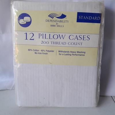 A DOZEN BRAND NEW Pillowcases - Dependability designed expressly for the Hospitality Industry - AIR B&B!