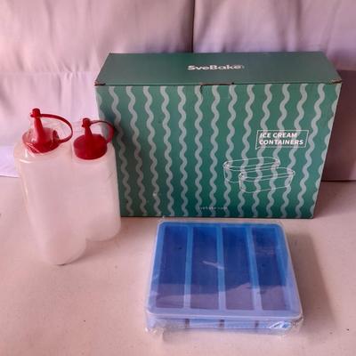 Brand new Kitchen items! Svebake Ice cream containers - Silicone Butter molds - condiment containers and more!