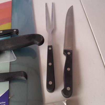 Chopping mats - Assortment of Kitchen Knives- D.I.Y. Cookbook - Nocry cut resistant large gloves