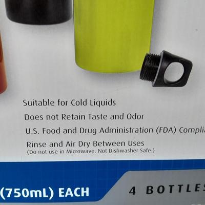 Swiss Gear Brand New Aluminum Water Bottles 4 pack different colors -