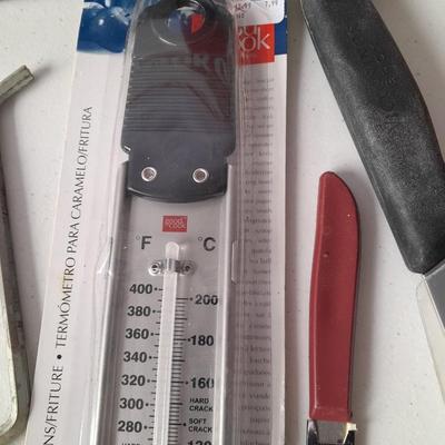 Brand new Kitchen Necessities - thermometer - knives - baster - spatula - and more