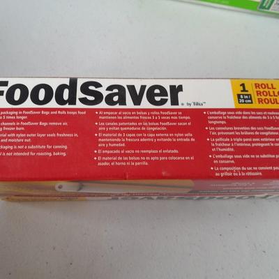 Unopened box -Food Saver bags and new Half Pint wide mouth Jars