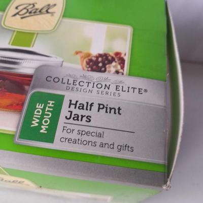 Unopened box -Food Saver bags and new Half Pint wide mouth Jars