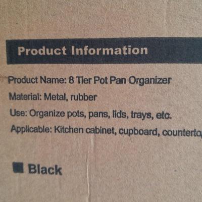 8 tier pot pan organizer & kitchen space saver and brand-new splatter cover