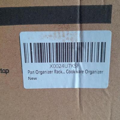 8 tier pot pan organizer & kitchen space saver and brand-new splatter cover