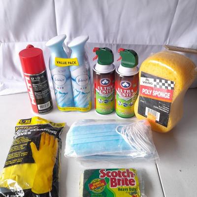 Brand new Household Cleaning - Febreze - canned duster - Filler foam - sponges and more