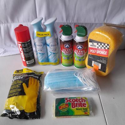 Brand new Household Cleaning - Febreze - canned duster - Filler foam - sponges and more