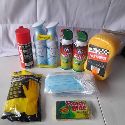 Brand new Household Cleaning - Febreze - canned duster - Filler foam - sponges and more