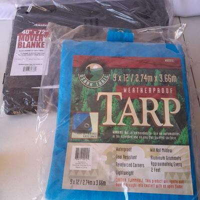 New moving blanket and new tarp