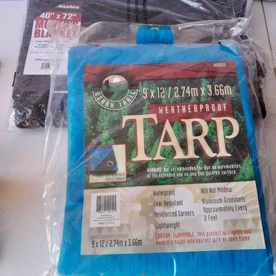 New moving blanket and new tarp
