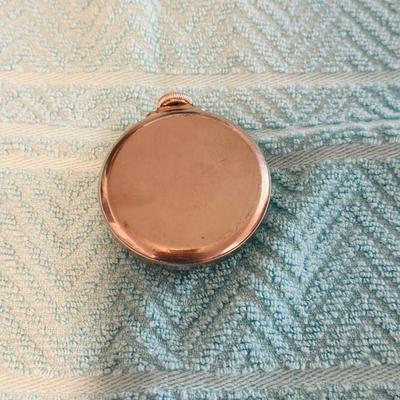 Ingraham pocket watch in brass Eagle holder