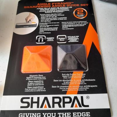 Camping and survival gear - working LED Lantern - Rope - Sewing kit -Sharpal sharpening and more