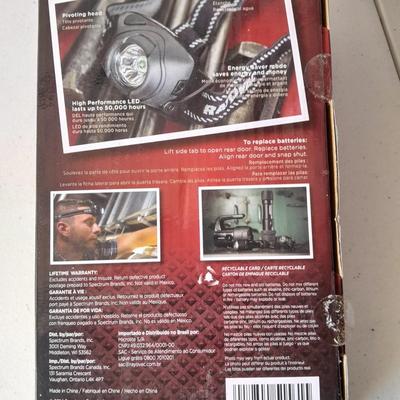 Camping or Prepping items - Rayovac headlamp - 12 cans of cooking fuel - and a LED Lantern