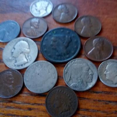 LOT 22 LOT OF 14 OLD COINS