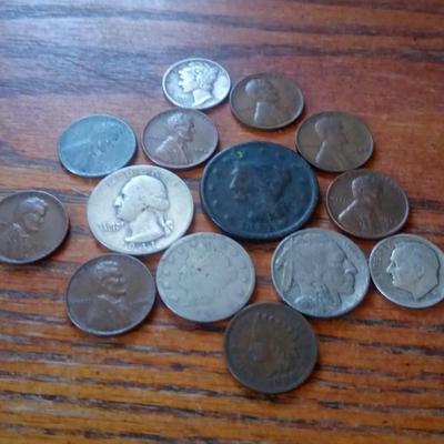 LOT 22 LOT OF 14 OLD COINS