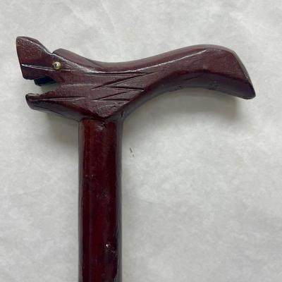 Carved Head Walking Cane