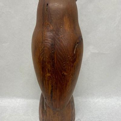 Great Horned Owl Carved Wood Figurine