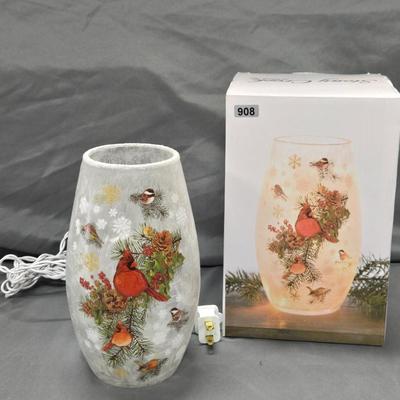 Birds & Boughs Lighted Vase