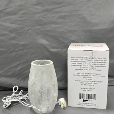 Birds & Boughs Lighted Vase