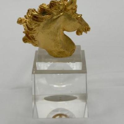 Golden Horse Head Statue Decoration-local pickup and shipping available