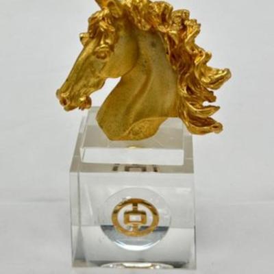 Golden Horse Head Statue Decoration-local pickup and shipping available