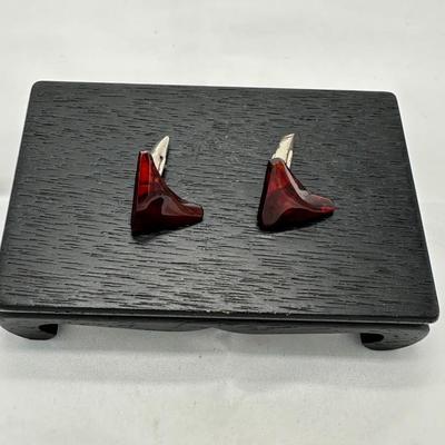 Vintage Red Stone Cufflinks