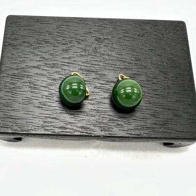 Green Beaded Earrings