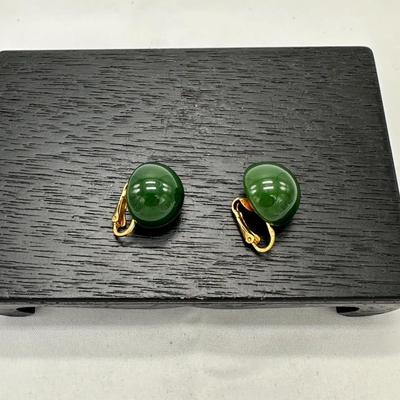 Green Beaded Earrings