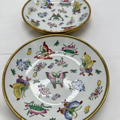 Pair of Vintage Chinese Famille Verte Plates-local pickup and shipping available