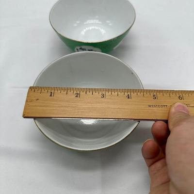 Pair of Chinese Famille Verte Bowls 1970s-local pickup and shipping available