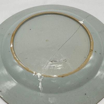 Chinese Vintage Blue and White Porcelain Export Plate-restored local pickup and shipping available