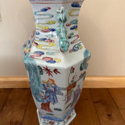 Large Chinese Vintage Vase with Figures-local pickup and shipping available