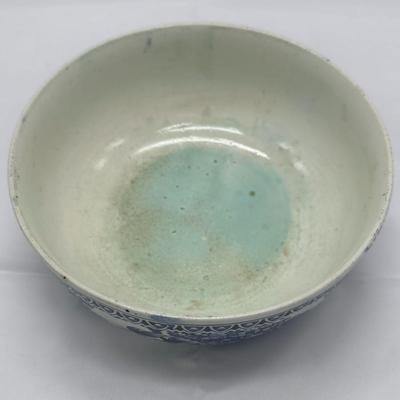 Big vintage porcelain blue and white bowl-local pickup and shipping available