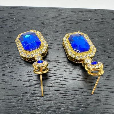 Blue Zircon Earrings