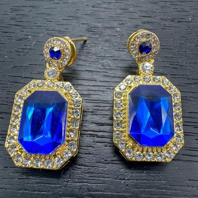 Blue Zircon Earrings