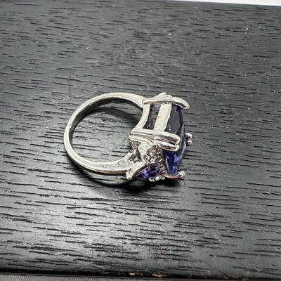 Amethyst And Zircon Ring