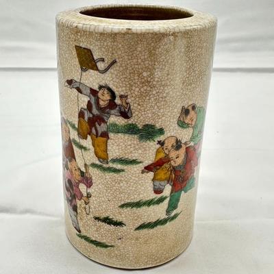 Chinese Vintage Guan Ware Porcelain Brush Pot-local pickup and shipping available