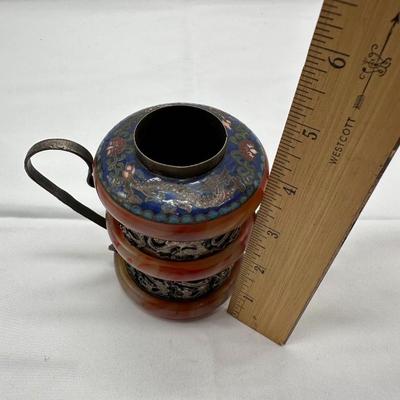 CHINESE TIBETAN SILVER CARVED JADE ENAMEL TEA POT