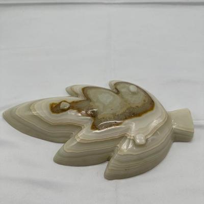 Large Onyx Leaf Shaped Catchall