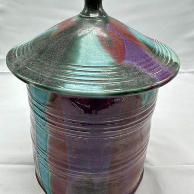 Chinese vintage porcelain large jun ware style jar 10" in tall-local pickup and shipping available