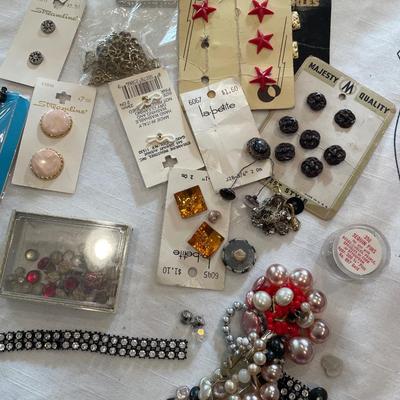 Vintage buttons and beads