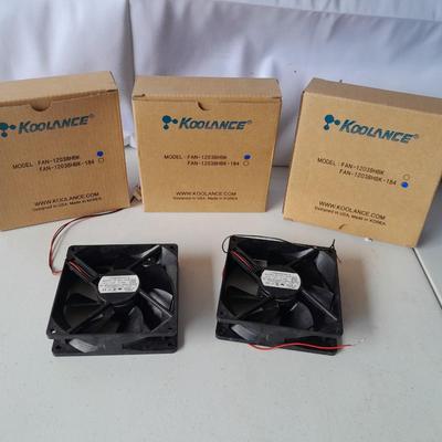 Three new Koolance fans and two without box that appear new