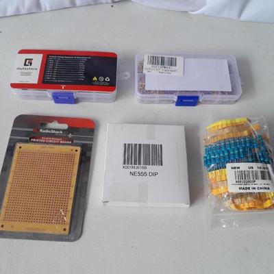 Brand new electronic repair items - Voltage regulator IC Assortment kit - capacitors - Diodes and more