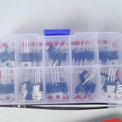 Brand new electronic repair items - Voltage regulator IC Assortment kit - capacitors - Diodes and more