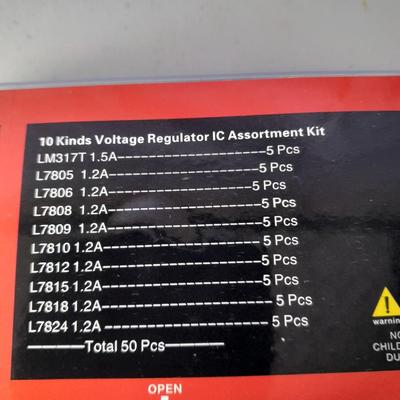 Brand new electronic repair items - Voltage regulator IC Assortment kit - capacitors - Diodes and more