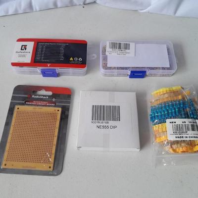 Brand new electronic repair items - Voltage regulator IC Assortment kit - capacitors - Diodes and more